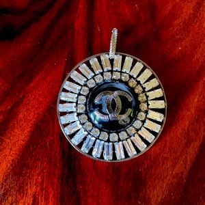 CHANEL vintage pendant, baguette strass/cabochons